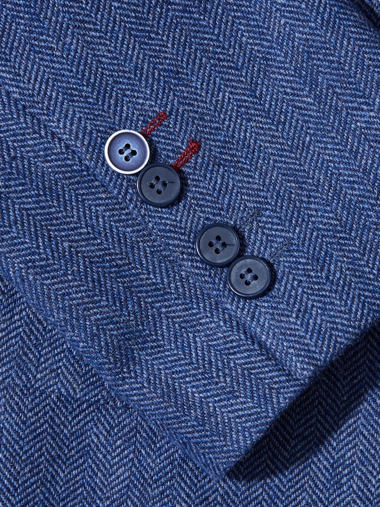 Joe Browns Regular Fit Navy Herringbone Wool Blend Blazer - Изображение 8 из 8 Joe Browns Regular Fit Navy Herringbone Wool Blend Blazer - Изображение 8 из 8