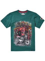 Joe Browns Green 100% Cotton Joes Bar Short Sleeve Washed Graphic T-Shirt - Image 5 of 6