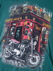 Joe Browns Green 100% Cotton Joes Bar Short Sleeve Washed Graphic T-Shirt - Image 6 of 6