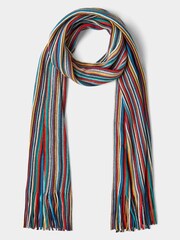 Joe Browns Blue Striped Tassel Scarf - Image 2 of 2