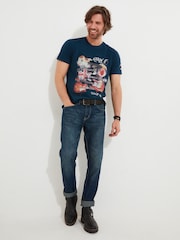 Joe Browns Blue Union Jack Guitar Short Sleeve Graphic T-Shirt - Image 3 of 6