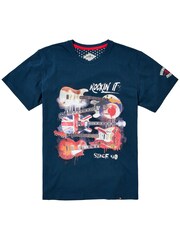 Joe Browns Blue Union Jack Guitar Short Sleeve Graphic T-Shirt - Image 5 of 6