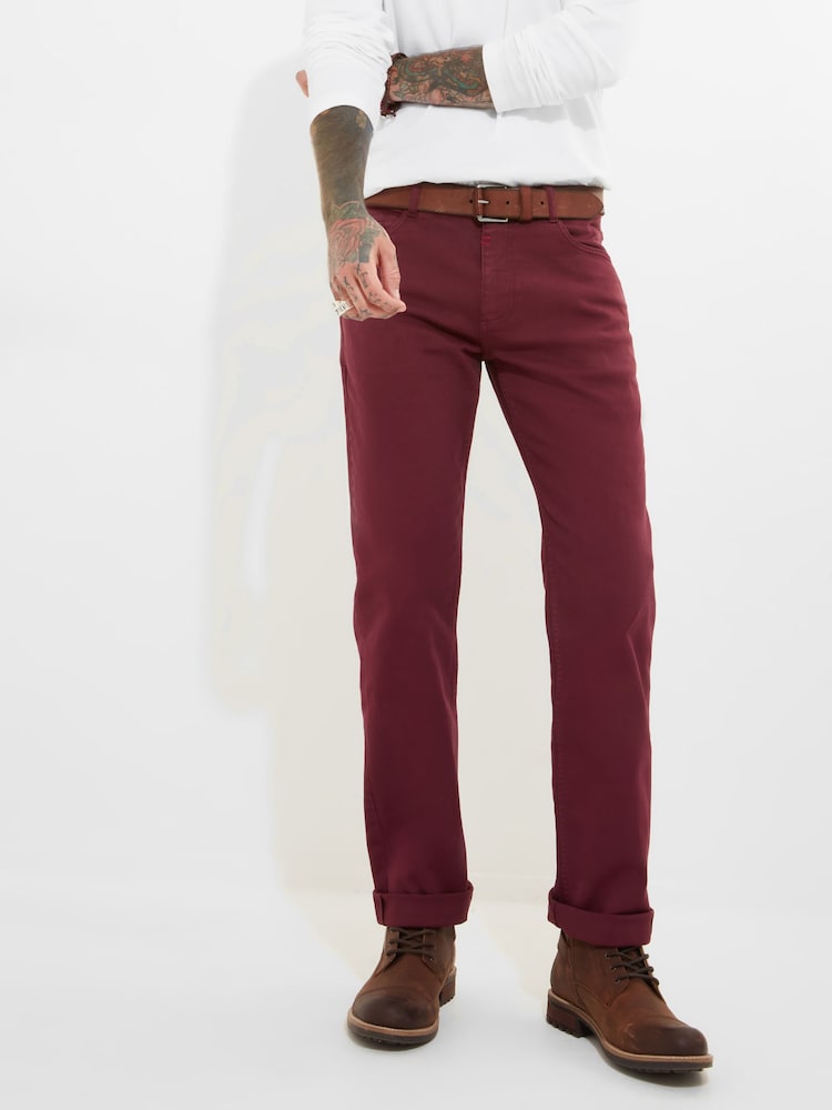 Joe Browns Red Straight Leg Chino Style Trousers - Image 1 of 7