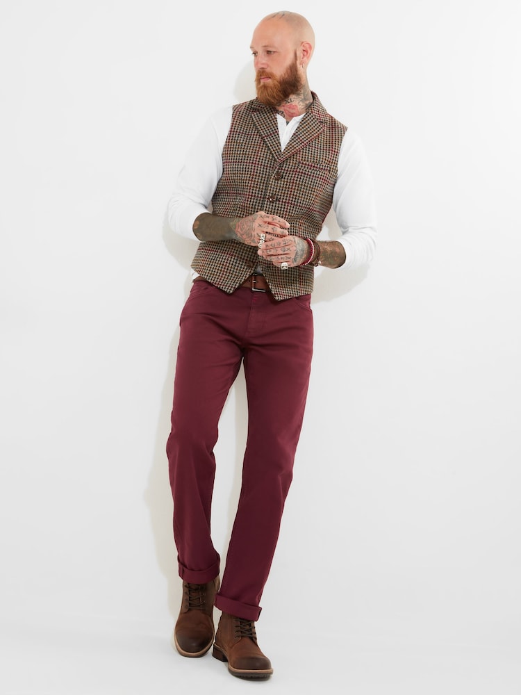 Joe Browns Red Straight Leg Chino Style Trousers - Image 2 of 7