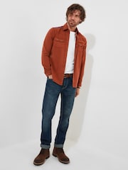 Joe Browns Orange Rust Customised Hand-Stitched Long Sleeve 100% Cotton Shirt - Image 3 of 9
