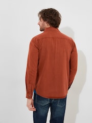 Joe Browns Orange Rust Customised Hand-Stitched Long Sleeve 100% Cotton Shirt - Image 4 of 9