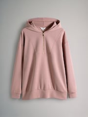 The Set Pink Oversized Modal Zip Through Sweatshirt & Joggers Set - Image 2 of 6
