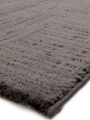 THE RUG EDIT Charcoal Axel Crosshatch Rug - Image 6 of 9