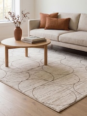 THE RUG EDIT CreamNatural Oslo Moons Rug - Image 1 of 9