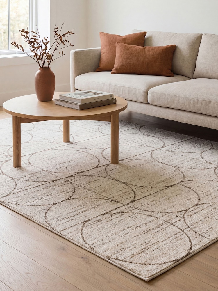 THE RUG EDIT CreamNatural Oslo Moons Rug - Image 1 of 9 THE RUG EDIT CreamNatural Oslo Moons Rug - Image 1 of 9