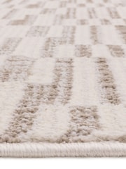 THE RUG EDIT Cream Axel Grid Rug - Image 9 of 9