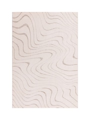 THE RUG EDIT Cream Axel Wave Rug - Image 4 of 9