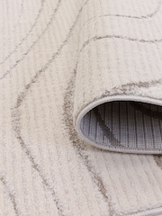THE RUG EDIT Cream Axel Wave Rug - Image 7 of 9