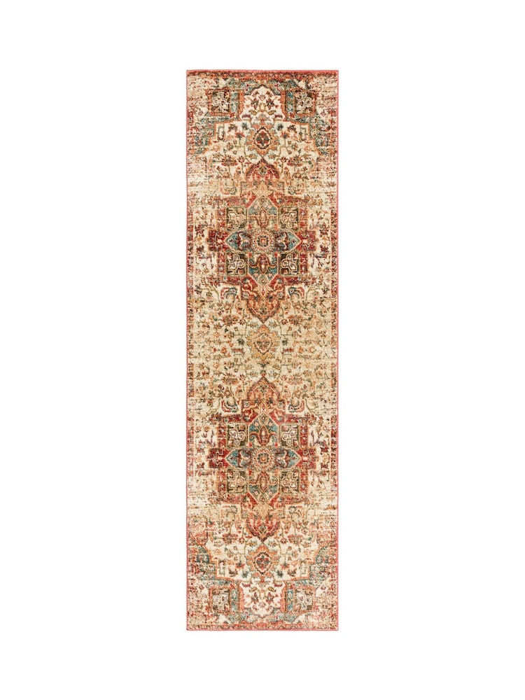 THE RUG EDIT Red Multi Raja Medallion Rug - Image 1 of 6 THE RUG EDIT Red Multi Raja Medallion Rug - Image 1 of 6