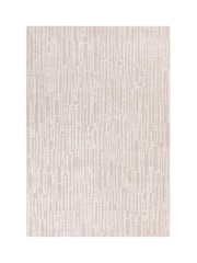 THE RUG EDIT Soft Grey Axel Textured Stripe Rug - Image 4 of 9