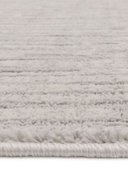 THE RUG EDIT Soft Grey Axel Textured Stripe Rug - Image 9 of 9