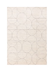 THE RUG EDIT Cream/Grey Oslo Moons Rug - Image 4 of 9