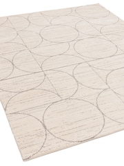 THE RUG EDIT Cream/Grey Oslo Moons Rug - Image 5 of 9