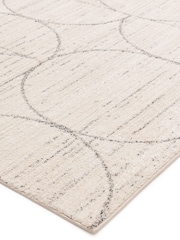 THE RUG EDIT Cream/Grey Oslo Moons Rug - Image 6 of 9