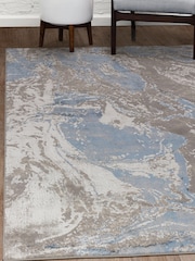 THE RUG EDIT Blue Ritz Marble Rug - Image 1 of 9