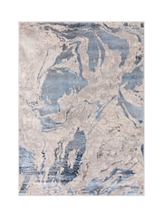 THE RUG EDIT Blue Ritz Marble Rug - Image 4 of 9