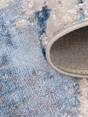 THE RUG EDIT Blue Ritz Marble Rug - Image 7 of 9