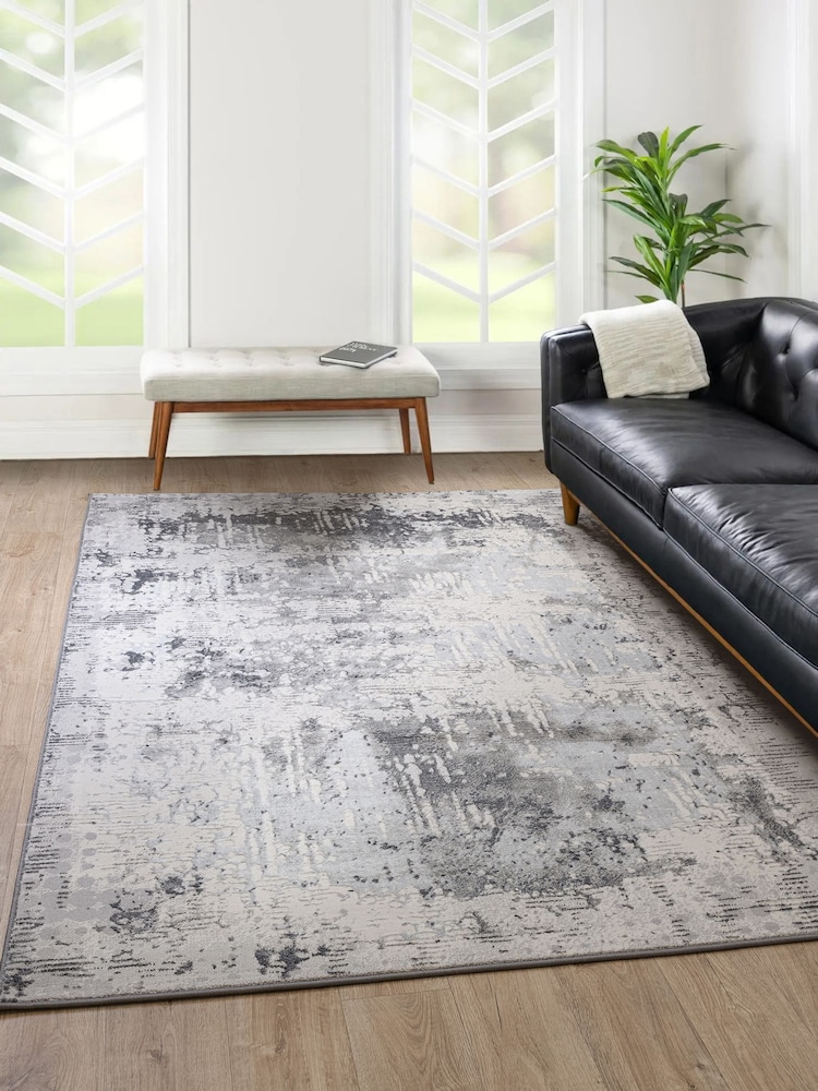 THE RUG EDIT Grey Ritz Absract Rug - Image 1 of 7