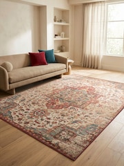 THE RUG EDIT Red Multi Raja Medallion Rug - Image 1 of 6