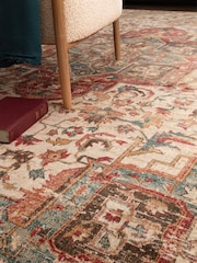 THE RUG EDIT Red Multi Raja Medallion Rug - Image 2 of 6
