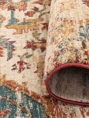 THE RUG EDIT Red Multi Raja Medallion Rug - Image 3 of 6
