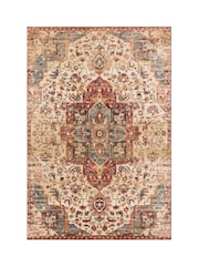 THE RUG EDIT Red Multi Raja Medallion Rug - Image 6 of 6