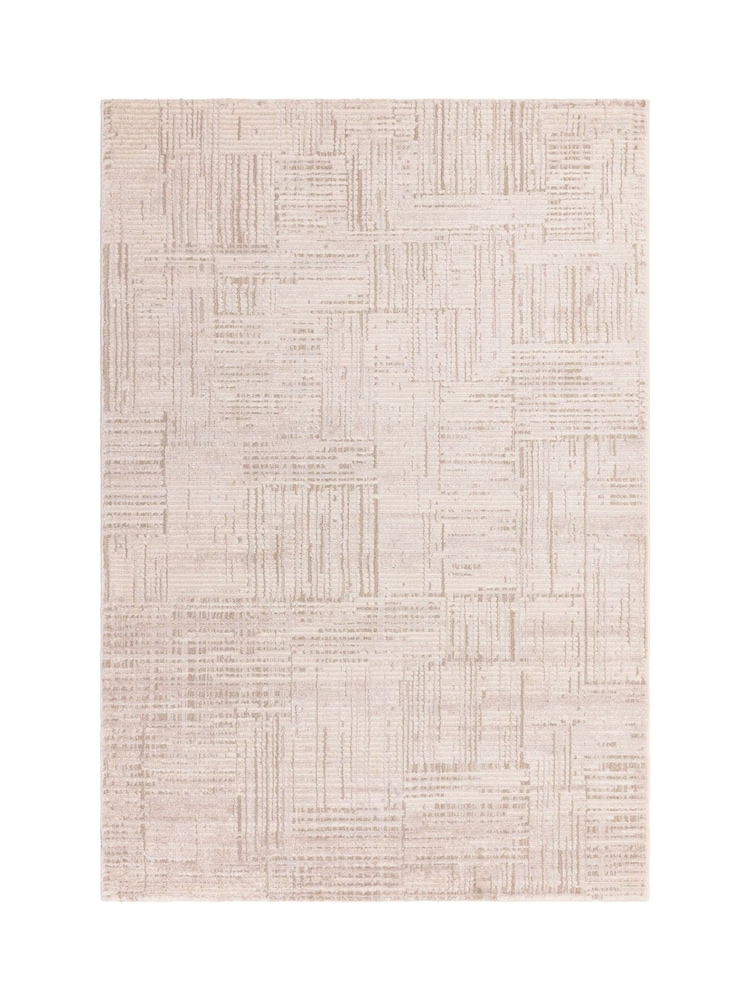 THE RUG EDIT Cream Axel Crosshatch Rug - Image 6 of 6 THE RUG EDIT Cream Axel Crosshatch Rug - Image 6 of 6