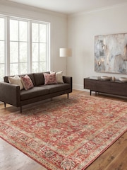 THE RUG EDIT Red Raja Border Rug - Image 1 of 6