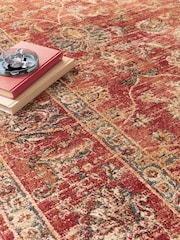 THE RUG EDIT Red Raja Border Rug - Image 2 of 6