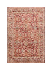 THE RUG EDIT Red Raja Border Rug - Image 6 of 6