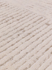 THE RUG EDIT Cream Axel Linear Rug - Image 4 of 6