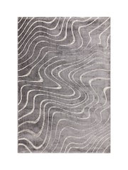 THE RUG EDIT Charcoal Axel Wave Rug - Image 3 of 8