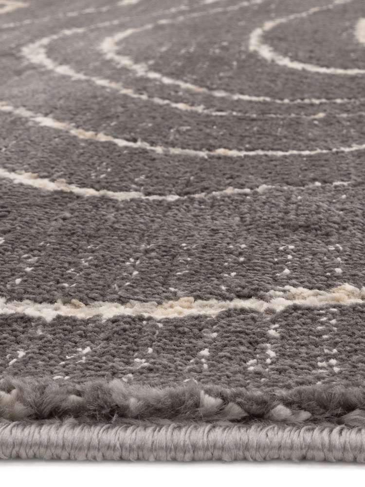THE RUG EDIT Charcoal Axel Wave Rug - Image 8 of 8 THE RUG EDIT Charcoal Axel Wave Rug - Image 8 of 8