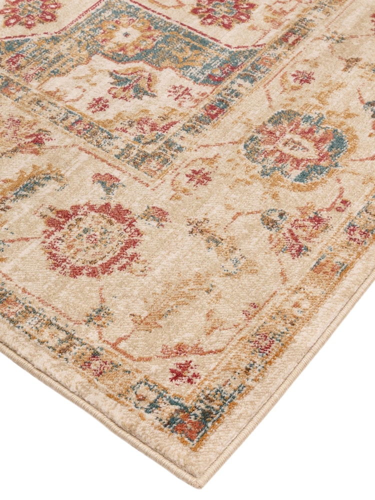 THE RUG EDIT Cream Multi Raja Medallion Rug - Image 2 of 6 THE RUG EDIT Cream Multi Raja Medallion Rug - Image 2 of 6