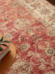 THE RUG EDIT Red Cream Raja Border Rug - Image 2 of 9
