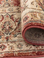 THE RUG EDIT Red Cream Raja Border Rug - Image 7 of 9