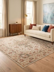 THE RUG EDIT Cream Multi Raja Medallion Rug - Image 1 of 9
