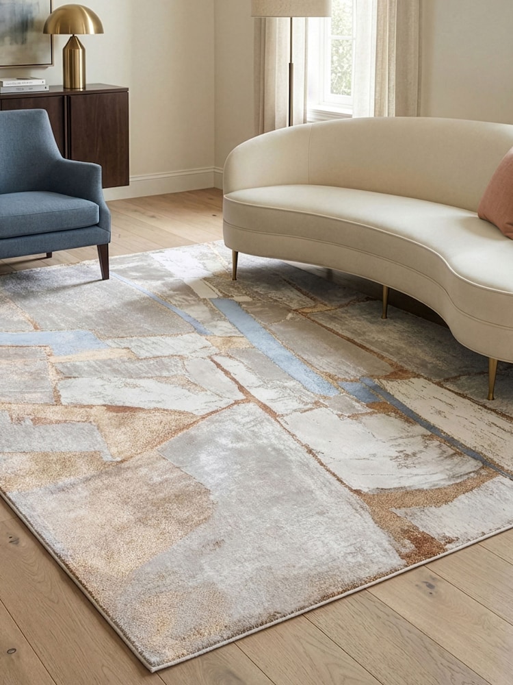 THE RUG EDIT Metallic Miro Shapes Rug - Image 1 of 9 THE RUG EDIT Metallic Miro Shapes Rug - Image 1 of 9