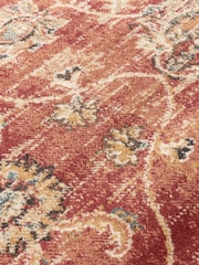 THE RUG EDIT Red Cream Raja Border Rug - Image 5 of 6