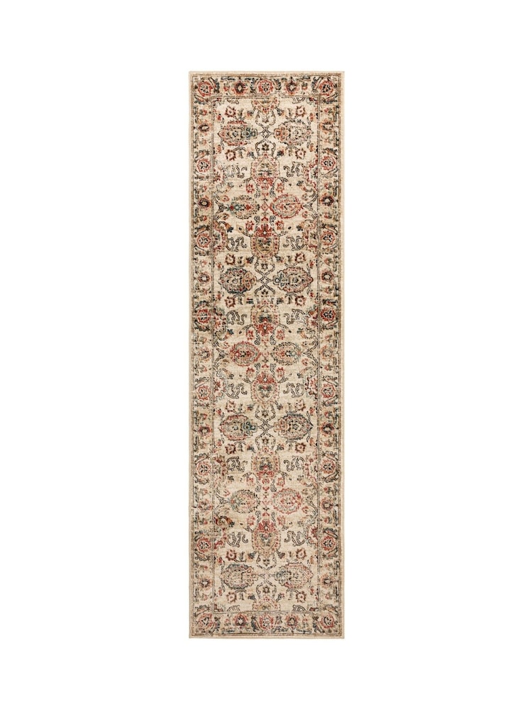 THE RUG EDIT Cream Multi Raja Border Rug - Image 1 of 6 THE RUG EDIT Cream Multi Raja Border Rug - Image 1 of 6