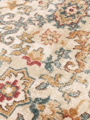 THE RUG EDIT Cream Red Raja Border Rug - Image 5 of 6