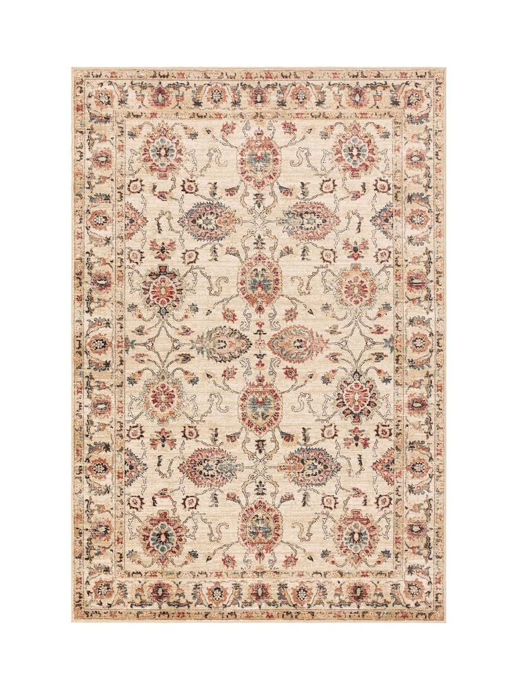 THE RUG EDIT Cream Multi Raja Border Rug - Image 9 of 9 THE RUG EDIT Cream Multi Raja Border Rug - Image 9 of 9