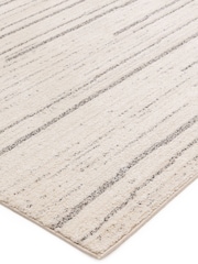 THE RUG EDIT Cream Grey Oslo Broken Stripes Rug - Image 6 of 9