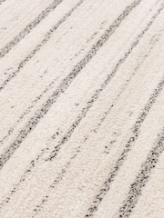 THE RUG EDIT Cream Grey Oslo Broken Stripes Rug - Image 7 of 9