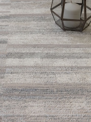 THE RUG EDIT Grey Ritz Grid Rug - Image 9 of 10